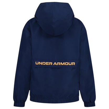 Black-Blue - Back - Under Armour Childrens-Kids Packaway Jacket