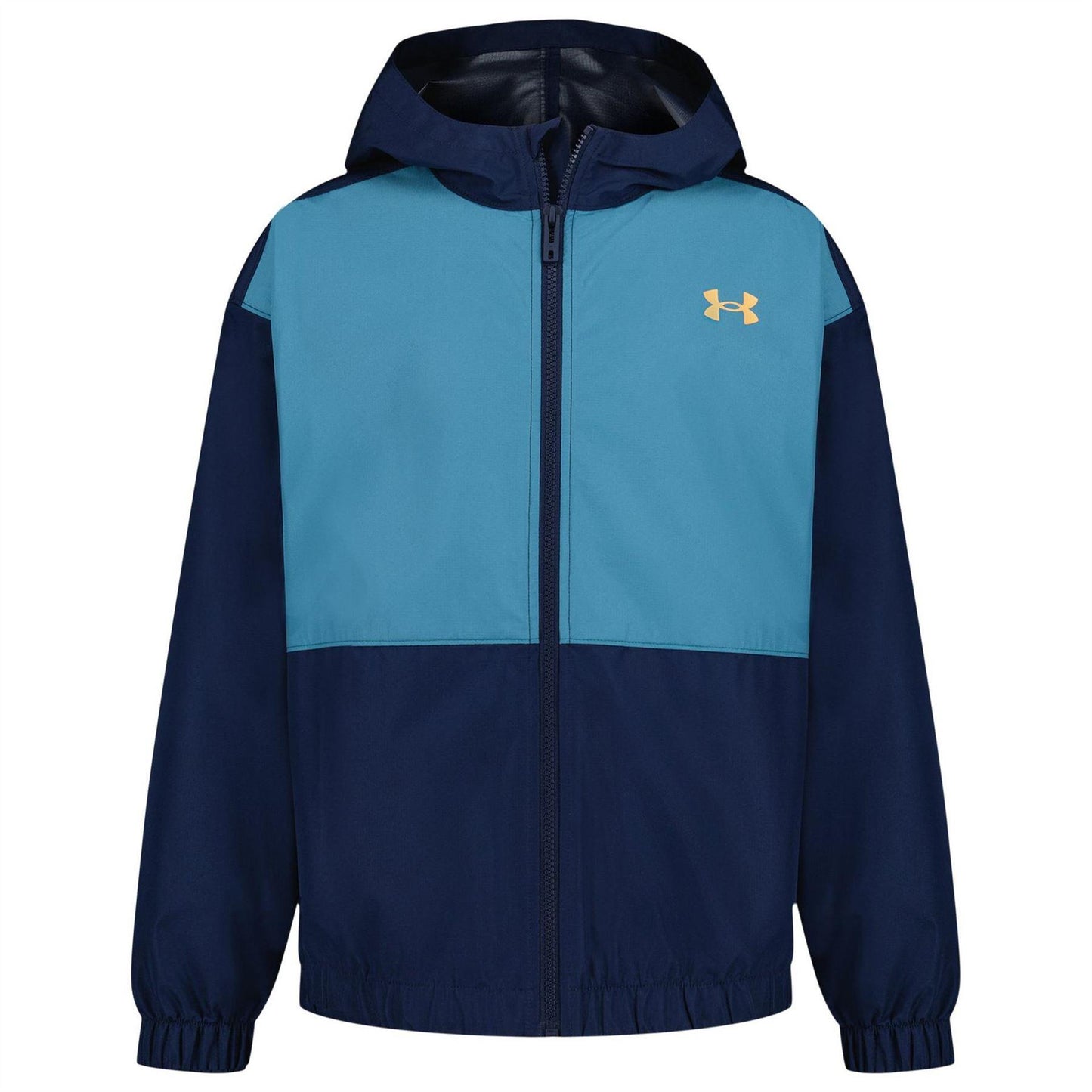 Black-Blue - Front - Under Armour Childrens-Kids Packaway Jacket