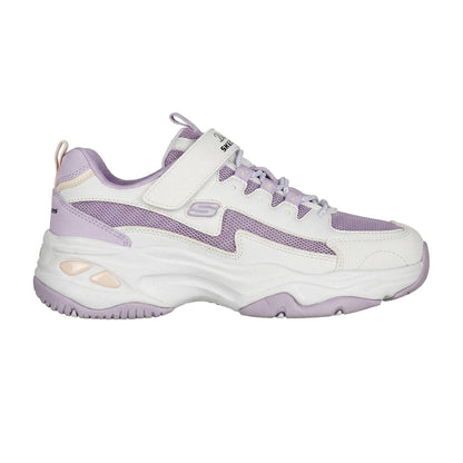 White-Lavender - Front - Skechers Womens-Ladies D´Lites 4.0 Chunky Sole Trainers