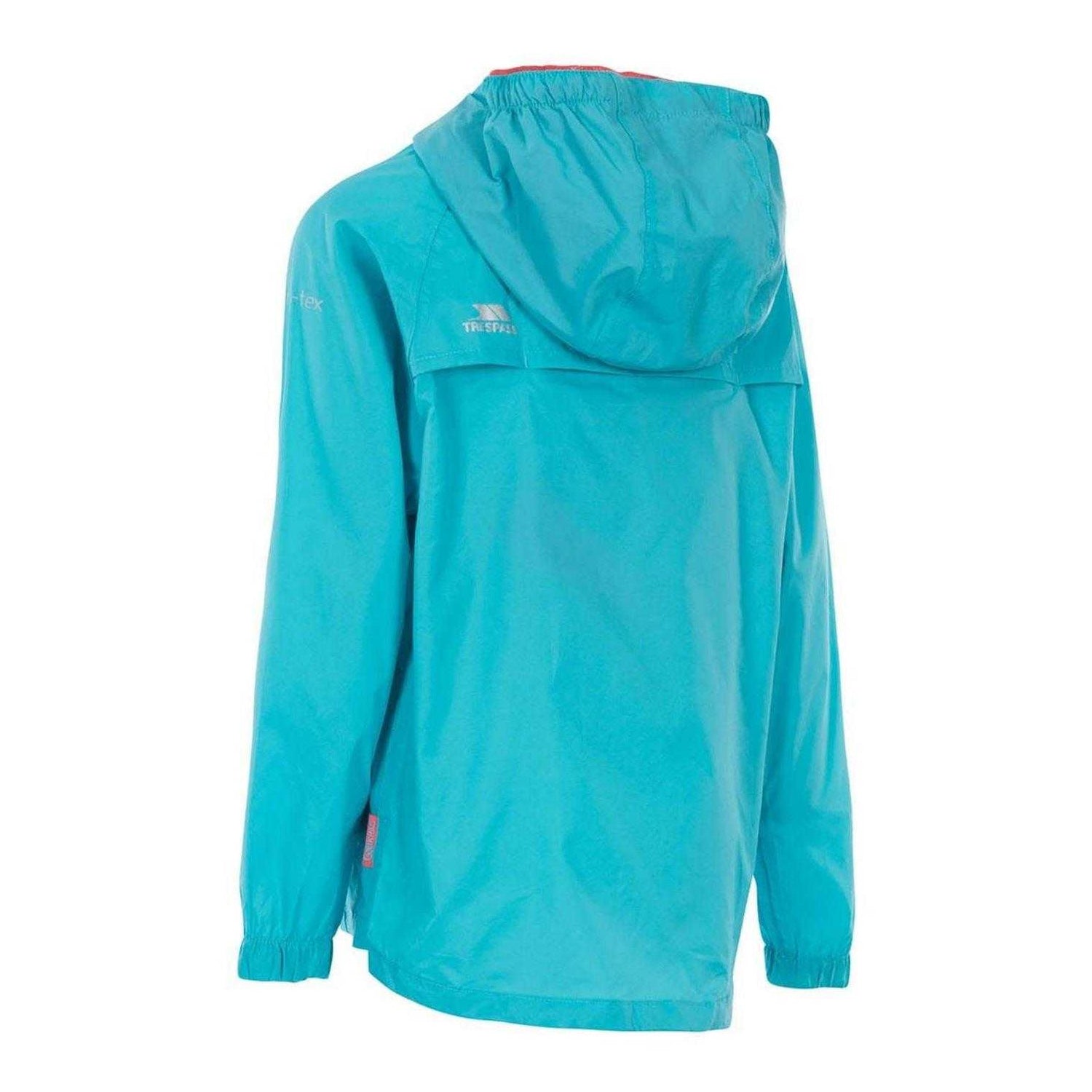 Aqua - Back - Trespass Childrens-Kids Qikpac Packaway Jacket
