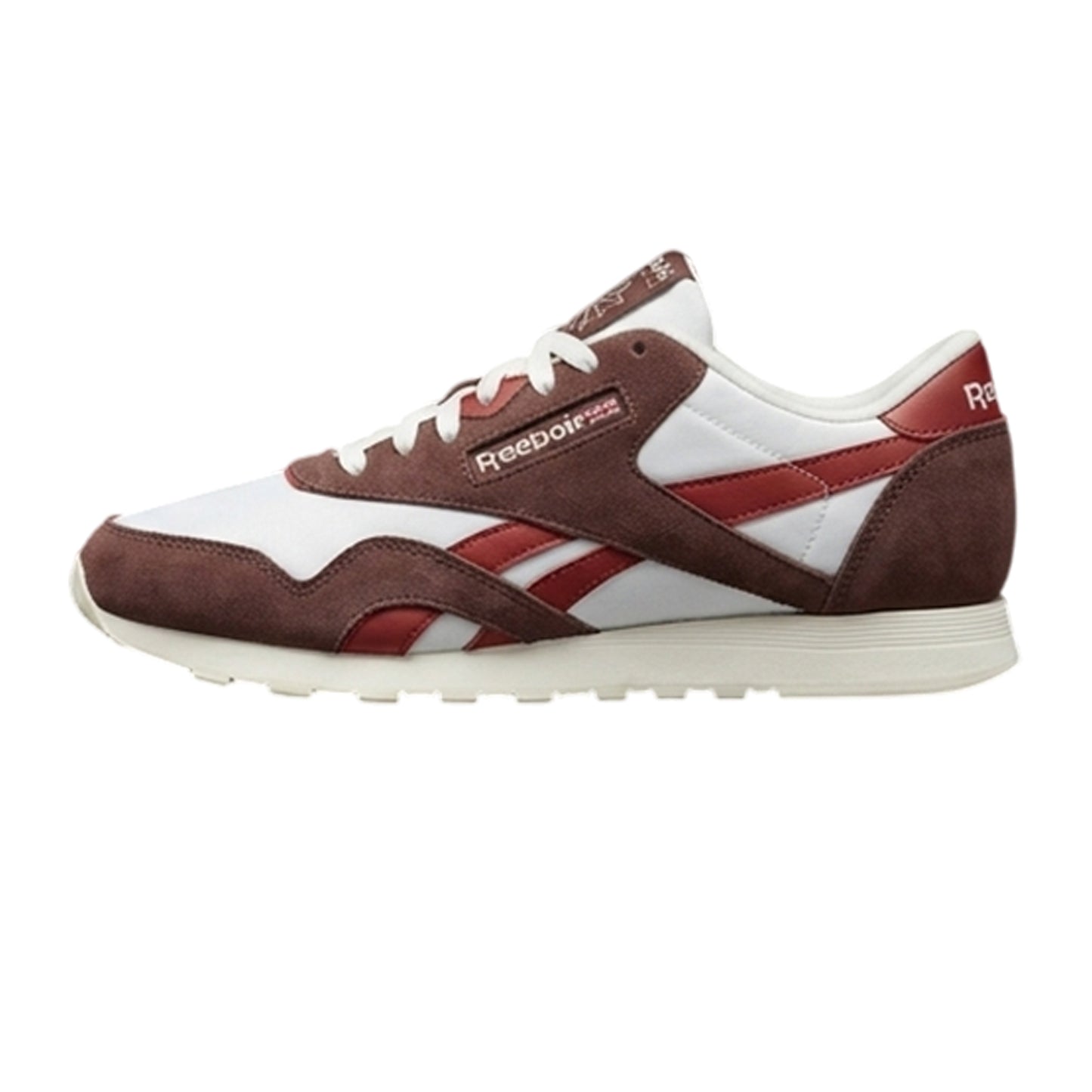 White-Grey - Side - Reebok Womens-Ladies Glide Suede Cushioned Flat Trainers