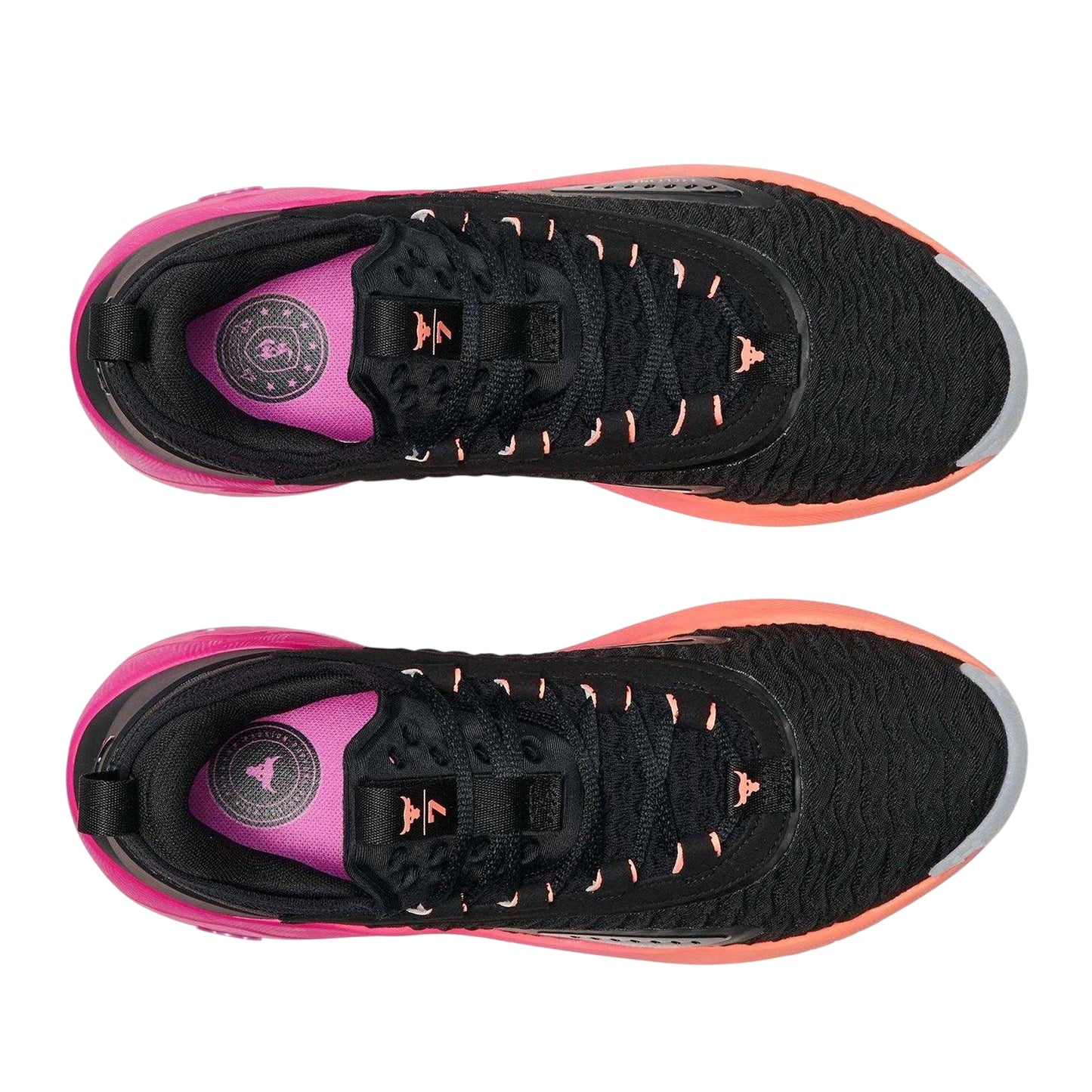 Black-Pink - Side - Under Armour Mens Project Rock 7 Trainers