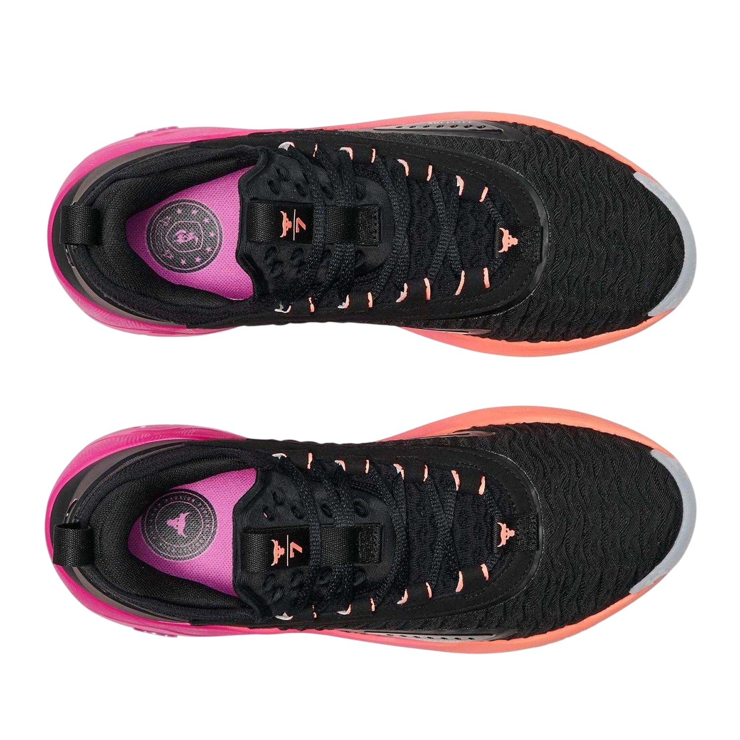 Black-Pink - Side - Under Armour Mens Project Rock 7 Trainers