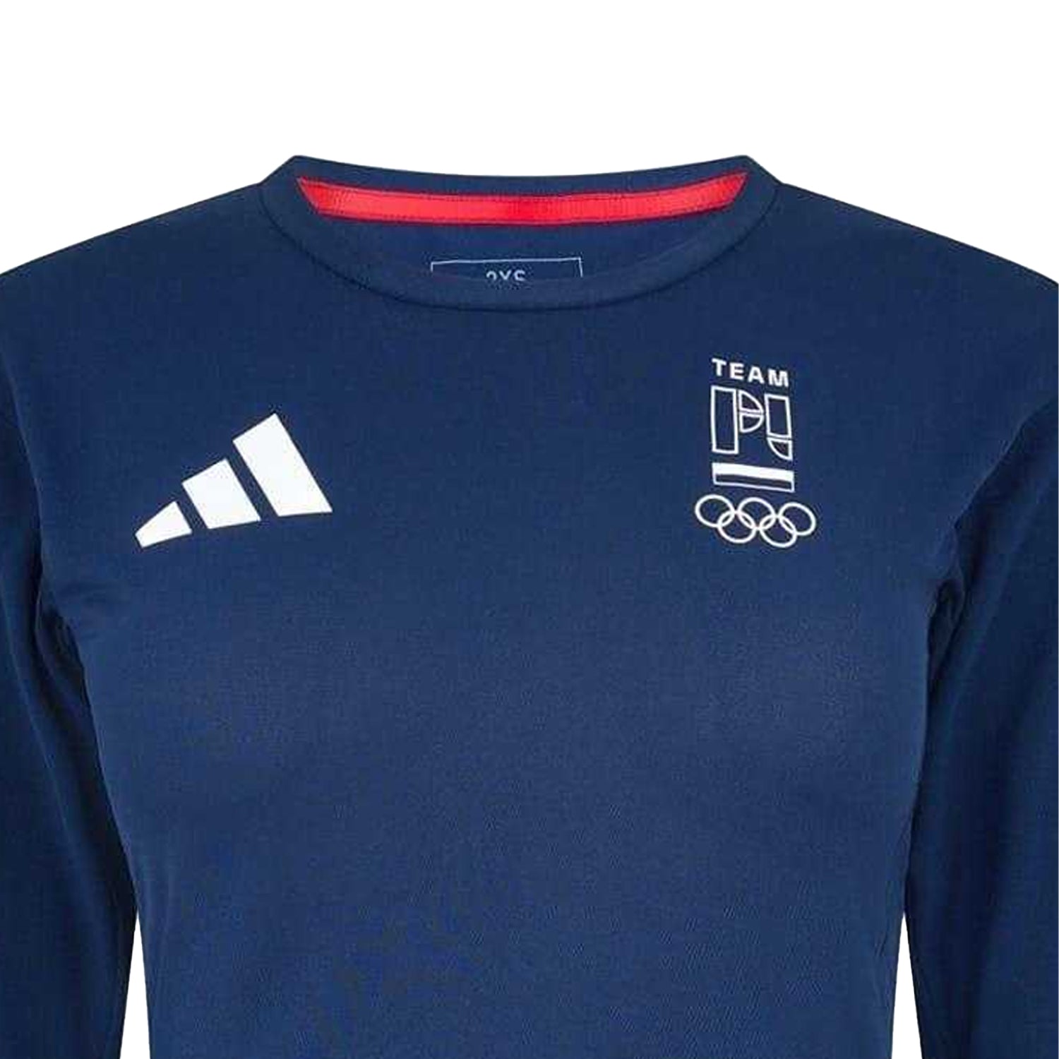 Collegiate Navy - Side - Adidas Womens-Ladies Team PL Olympic Top
