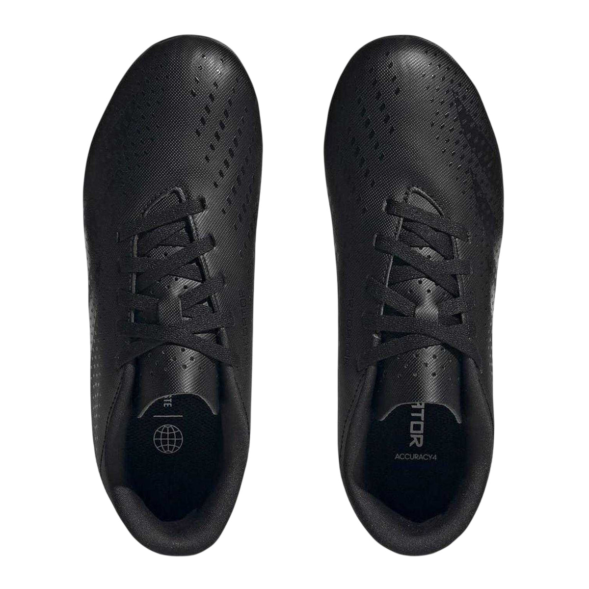 Black - Side - Adidas Childrens-Kids Predator Accuracy 4 Football Boots
