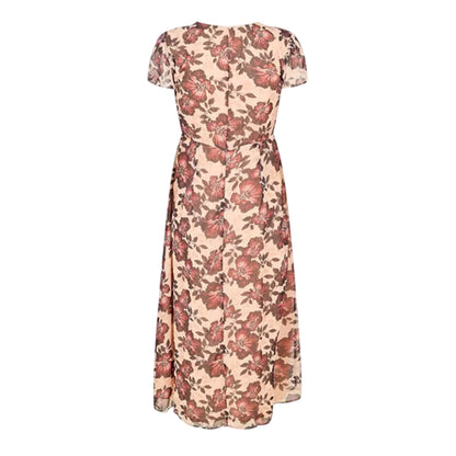 Multicoloured - Back - French Connection Womens-Ladies Elyse V Neck Flutter Midi Dress