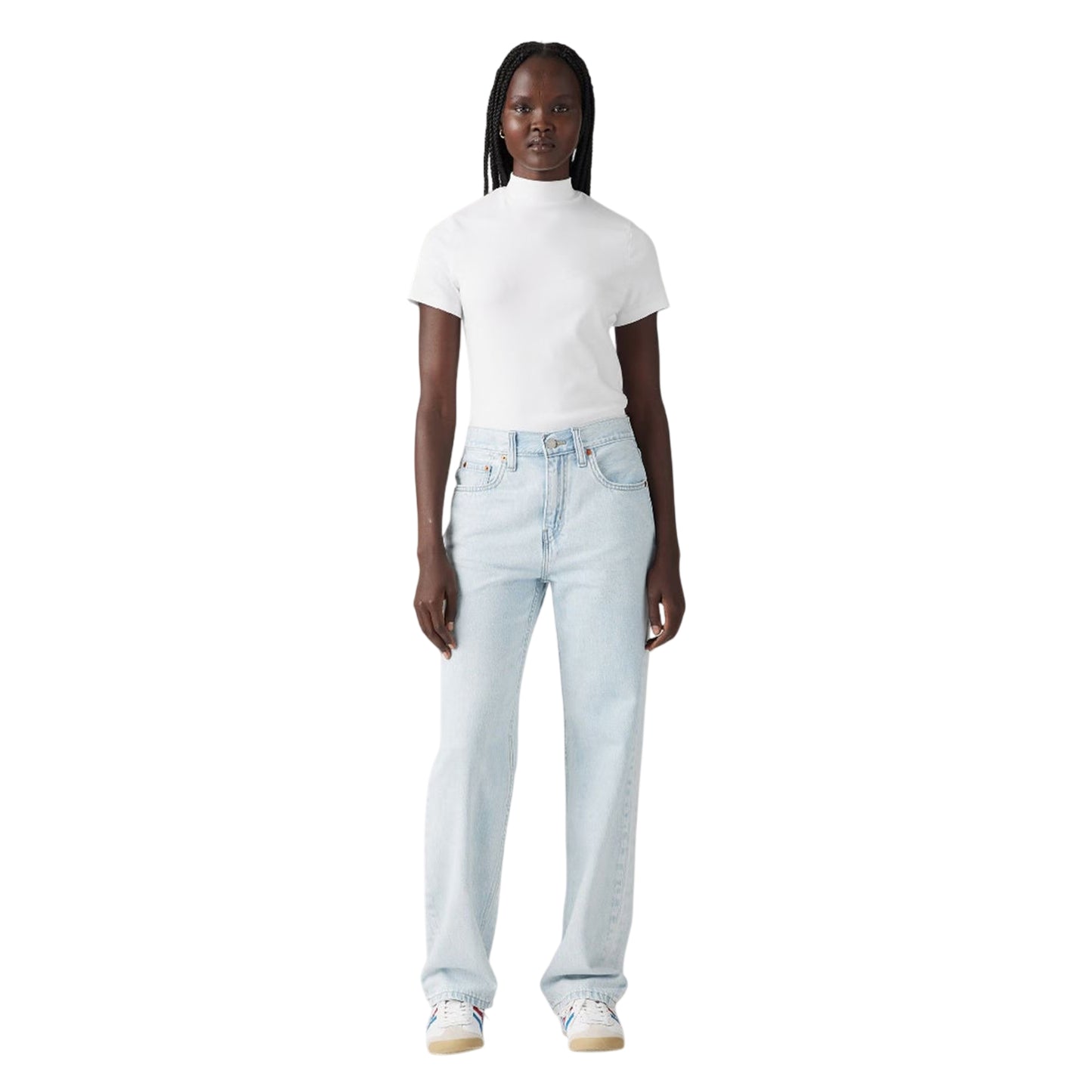 Light Blue - Side - Levis Womens-Ladies Pro Low Rise Straight Leg Jeans