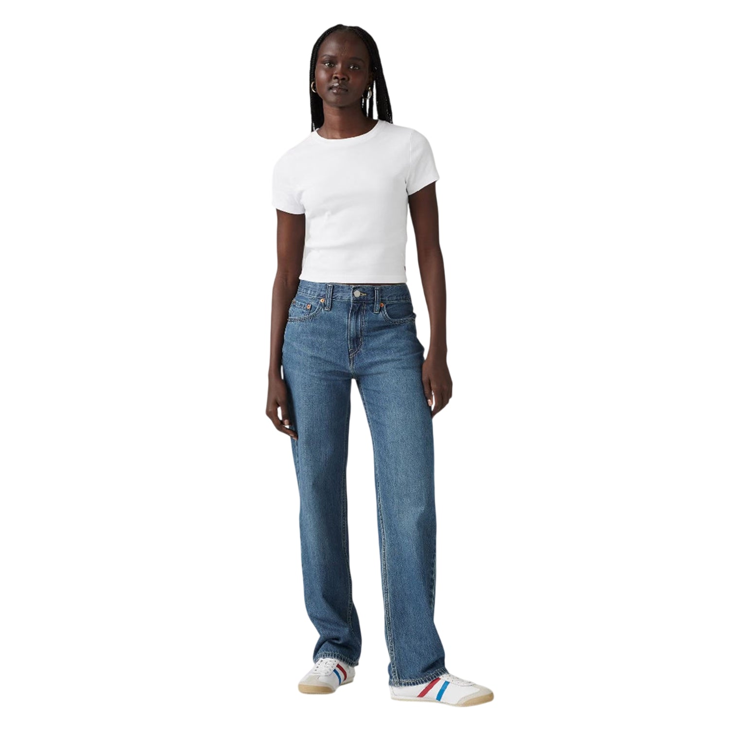 Dark Blue - Side - Levis Womens-Ladies Pro Low Rise Straight Leg Jeans