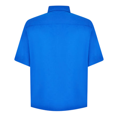 Blue - Back - Hugo Mens Ekyno Short-Sleeved Shirt