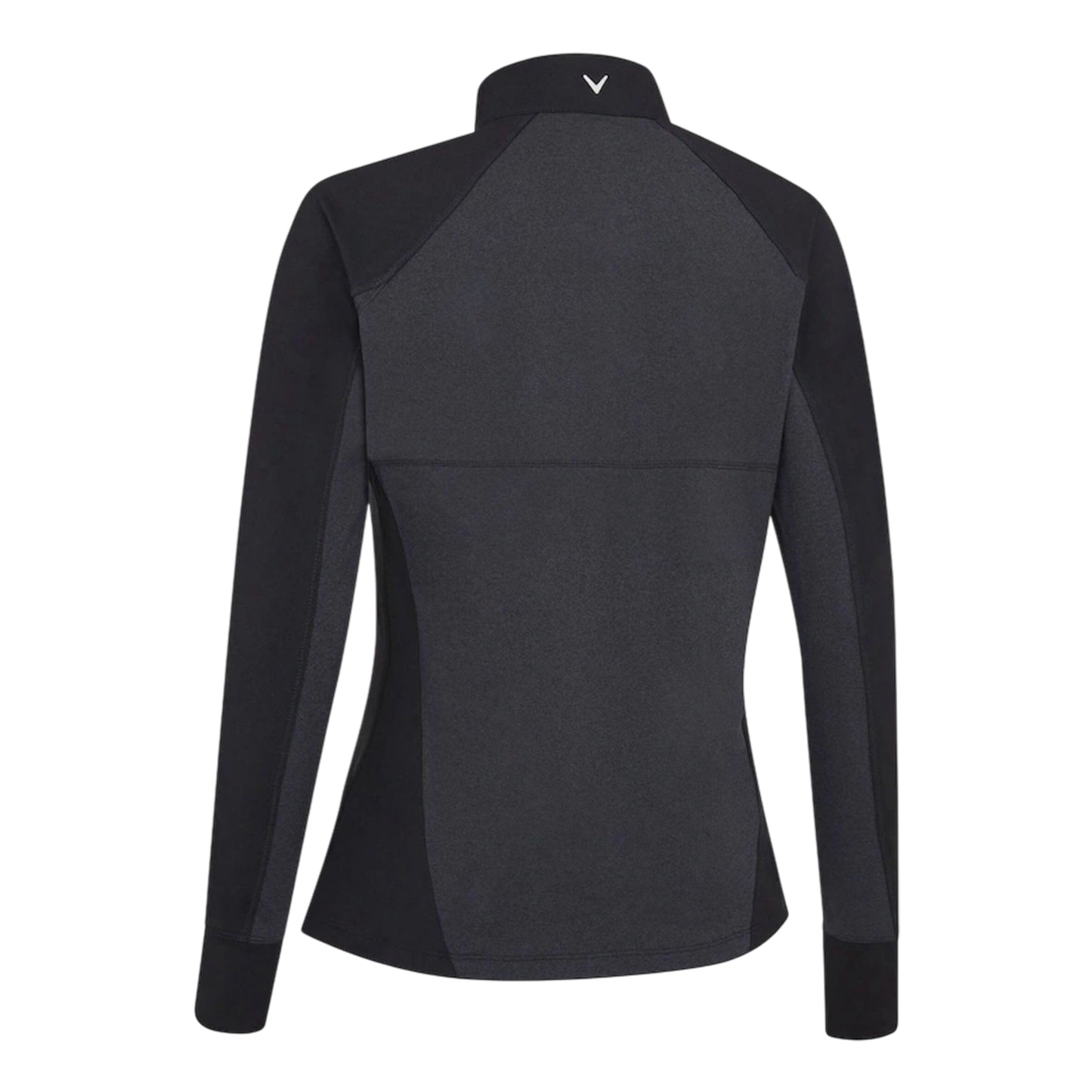 Ebony Black - Back - Callaway Womens-Ladies Heather Quarter Zip Midlayer