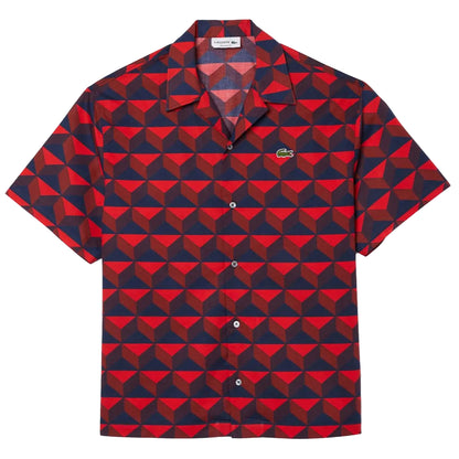 Multicoloured - Front - Lacoste Mens Printed Relaxed Fit Shirt