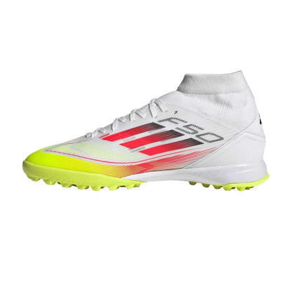 White - Side - Adidas Mens F50 League Astro Turf Trainers