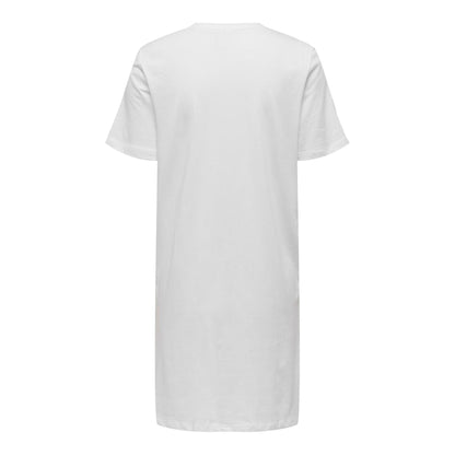 White - Back - Lacoste Womens-Ladies Pique Collared Polo Shirt Dress