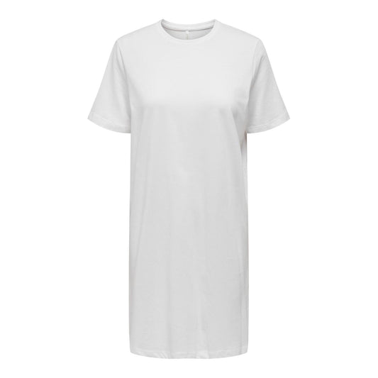White - Front - Lacoste Womens-Ladies Pique Collared Polo Shirt Dress