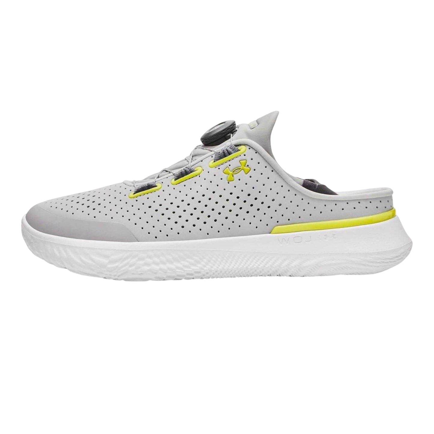 Grey - Back - Under Armour Mens Perforated Running Flat Trainers