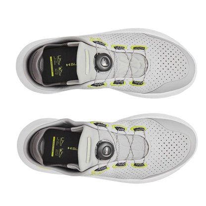 Grey - Side - Under Armour Mens Perforated Running Flat Trainers