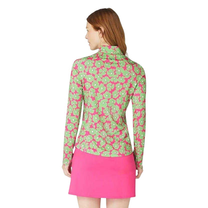 Pink - Back - Callaway Womens-Ladies Floral Golf Top