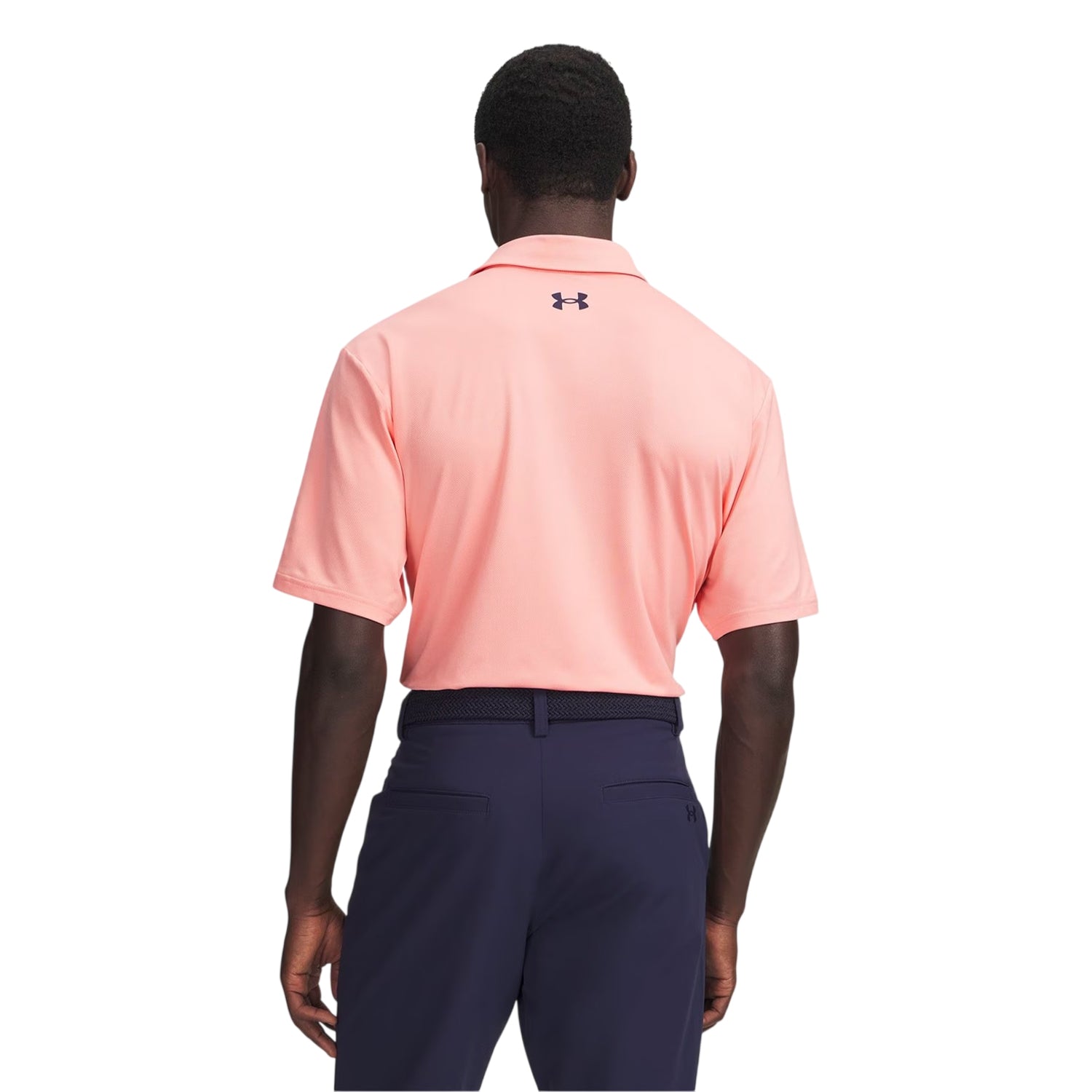 Pink - Back - Under Armour Mens Performance Breathable Athletic Polo Shirt