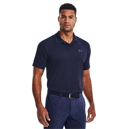 Academy Blue - Side - Under Armour Mens Performance Breathable Athletic Polo Shirt