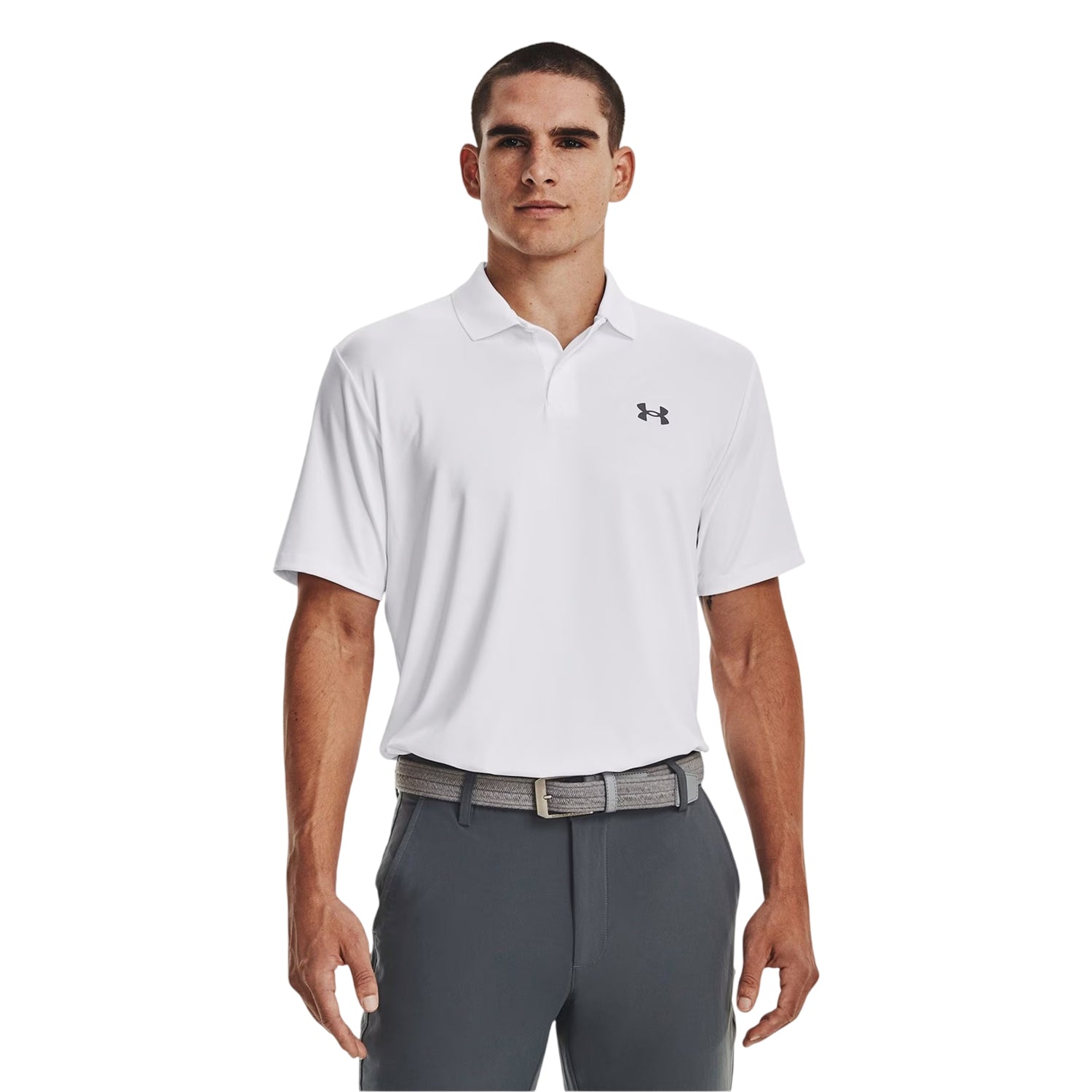 White - Side - Under Armour Mens Performance Breathable Athletic Polo Shirt