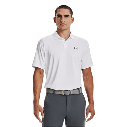 White - Side - Under Armour Mens Performance Breathable Athletic Polo Shirt