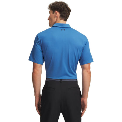 Capri Blue - Back - Under Armour Mens Performance Breathable Polo Shirt