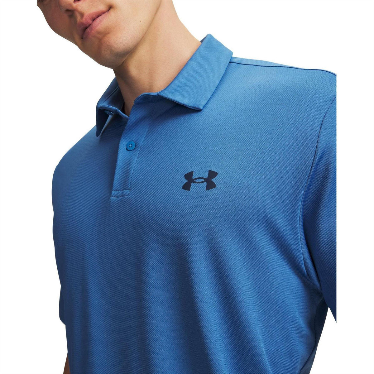 Capri Blue - Side - Under Armour Mens Performance Breathable Polo Shirt