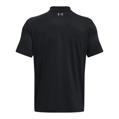Black - Back - Under Armour Mens Performance Breathable Athletic Polo Shirt