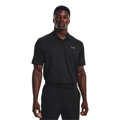 Black - Side - Under Armour Mens Performance Breathable Athletic Polo Shirt