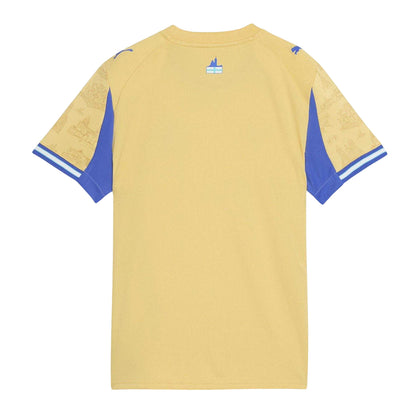 Gold-Royal Blue - Back - Puma Childrens-Kids 2025-2026 Olympique De Marseille FC Football Shirt