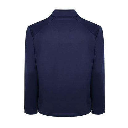 Peacoat - Back - Callaway Mens Herringbone Quarter Zip Golf Top