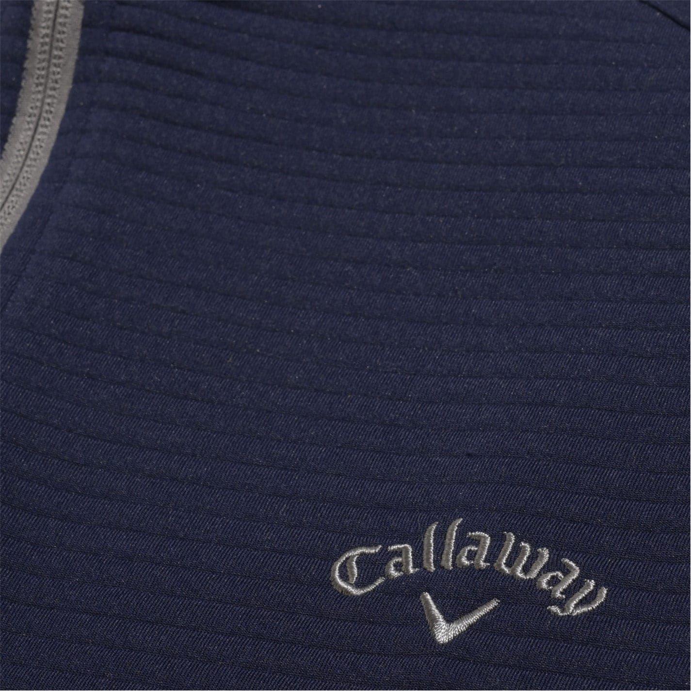 Peacoat - Side - Callaway Mens Herringbone Quarter Zip Golf Top