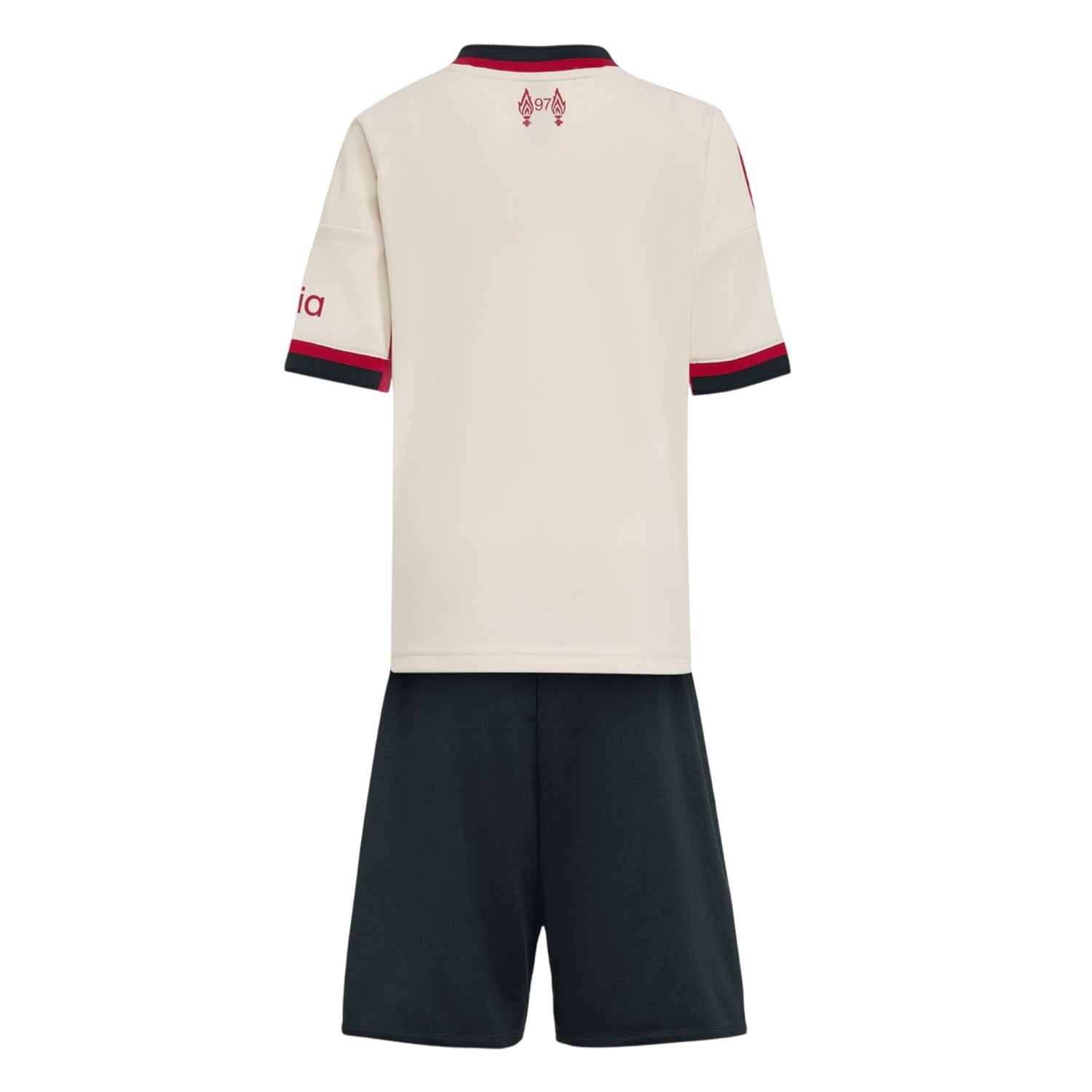 White - Back - Adidas Childrens-Kids 25-26 Liverpool FC Away Kit Set