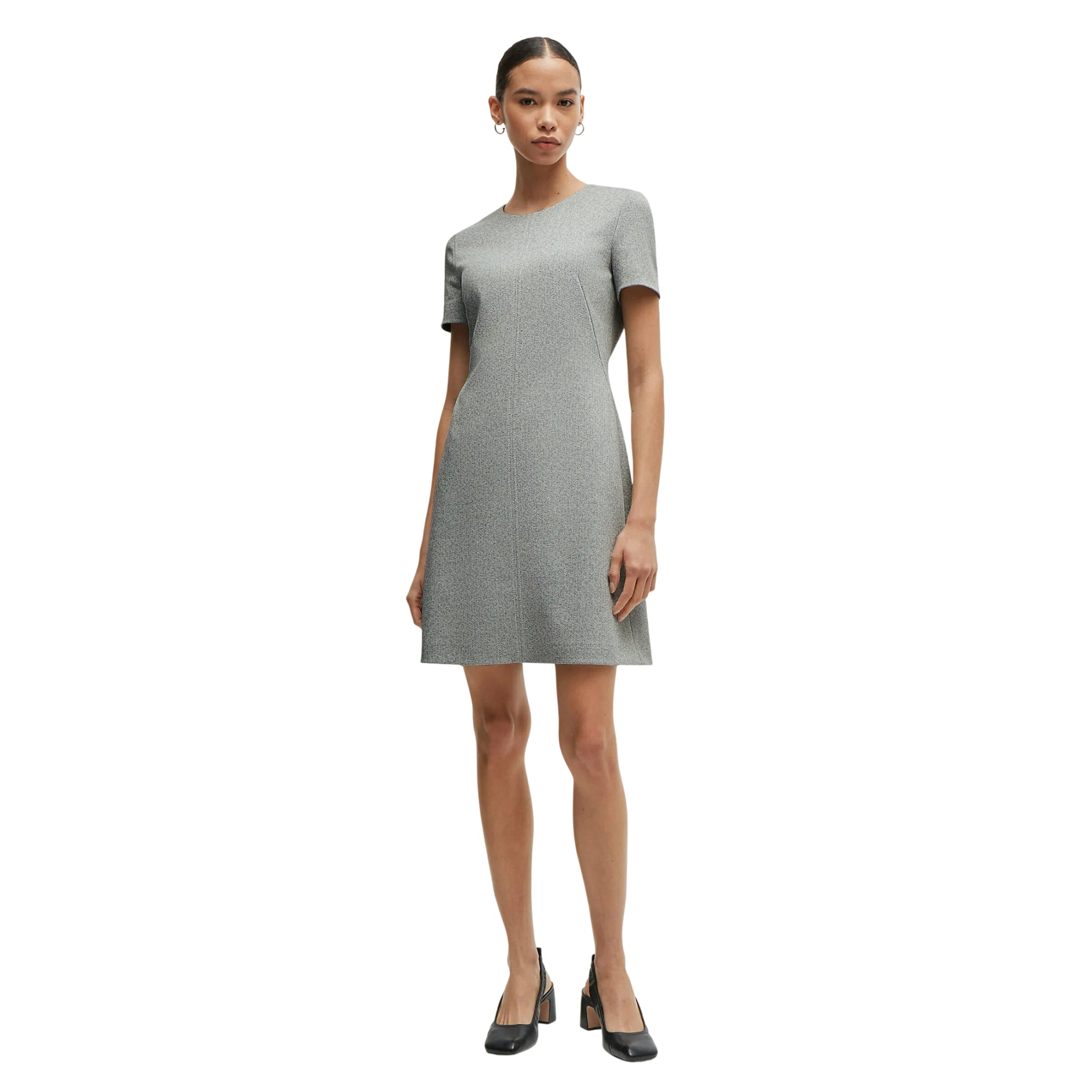 Grey - Side - Boss Womens-Ladies Donalara Dress