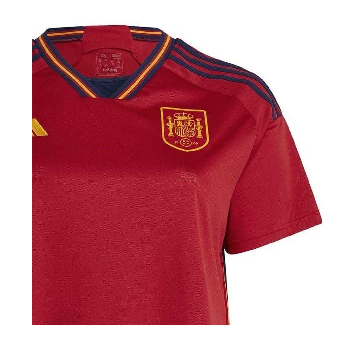 Red - Side - Spain Womens-Ladies 2022 Adidas Home Jersey