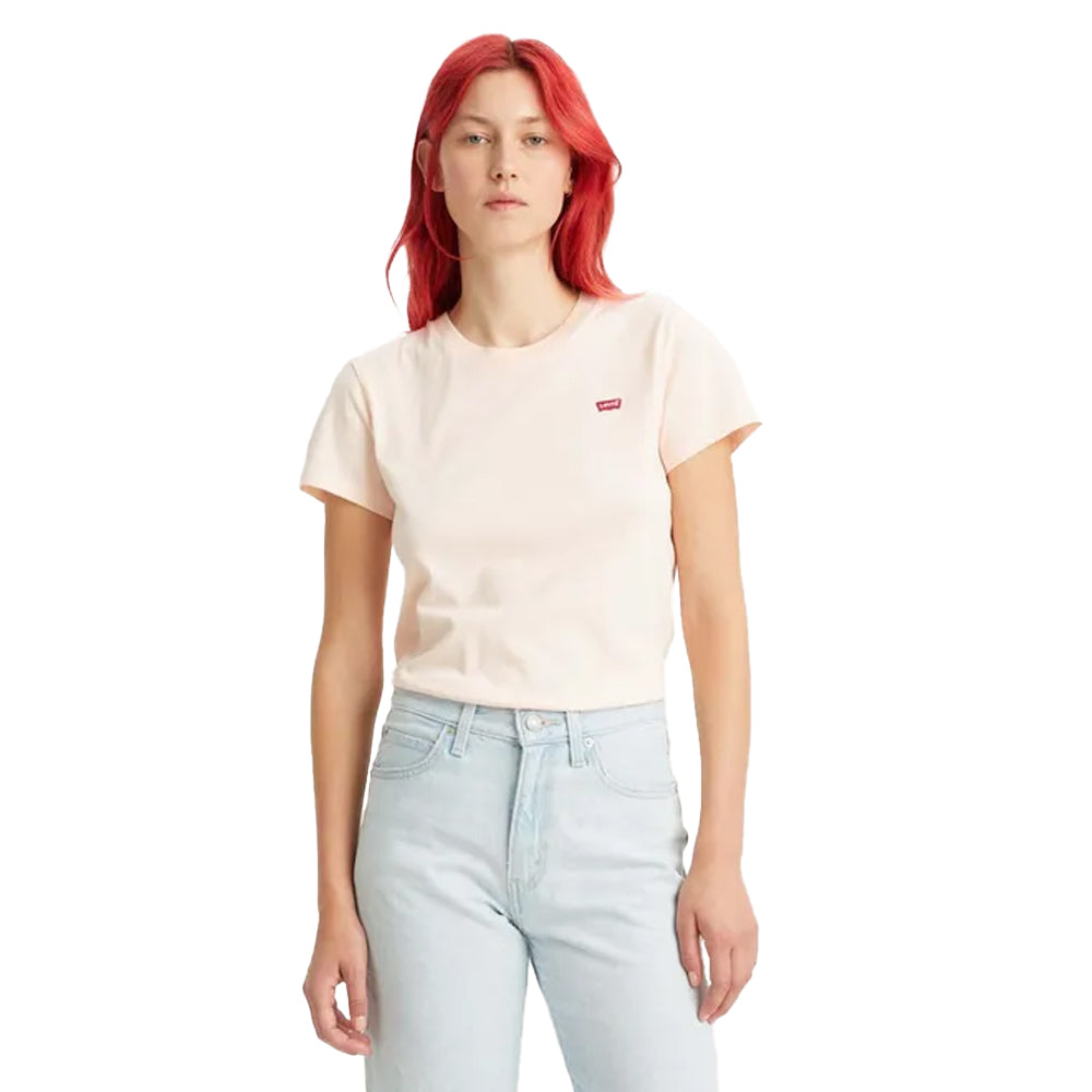 Blush - Front - Levis Womens-Ladies The Perfect Regular T-Shirt
