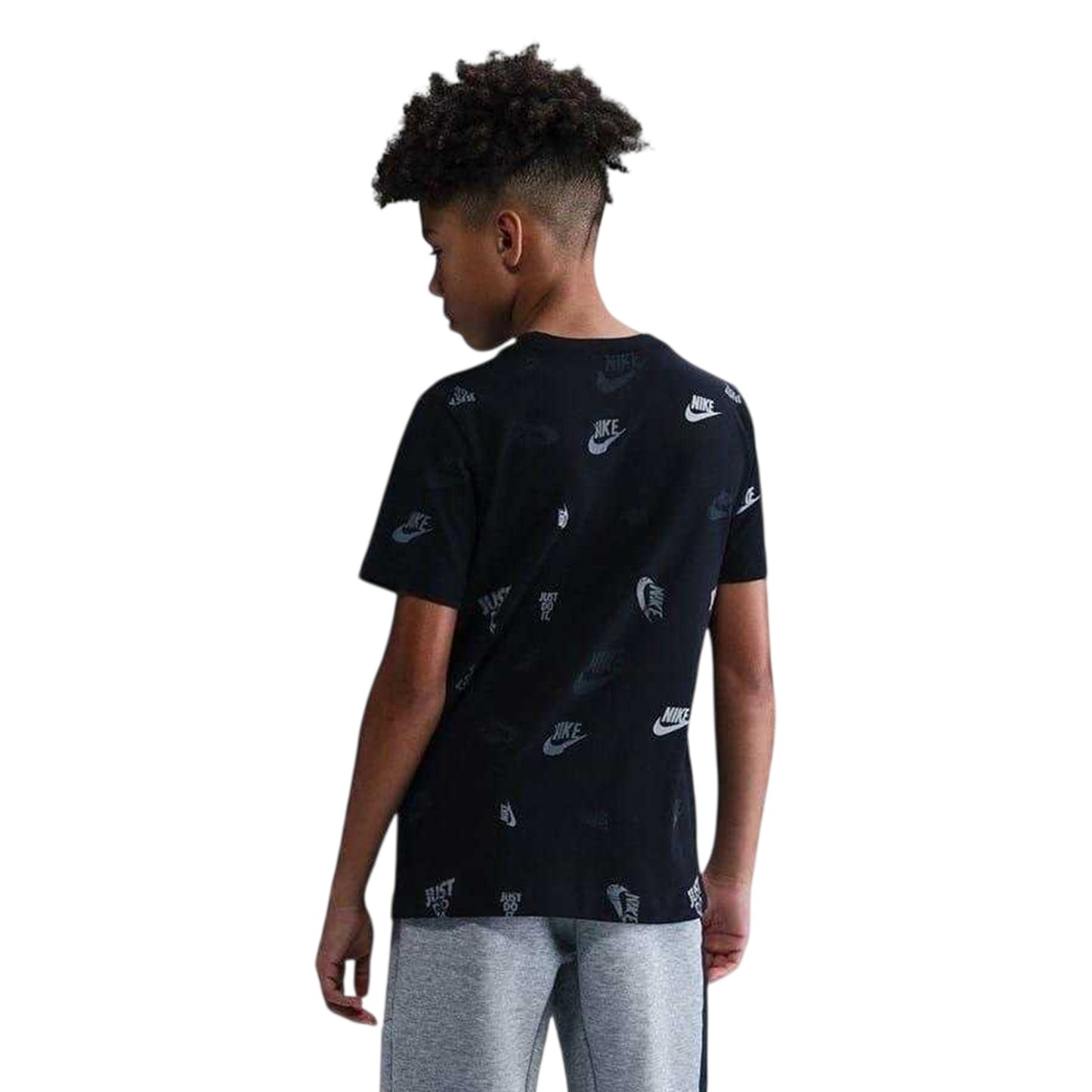 Black - Back - Nike Childrens-Kids Atletico Madrid Crest T-Shirt