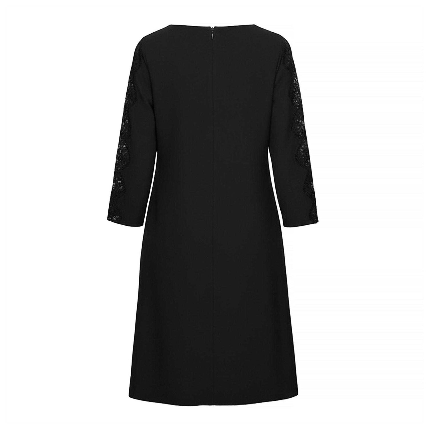 Black - Back - Boss Womens-Ladies Dila 3-4 Sleeve Shift Dress