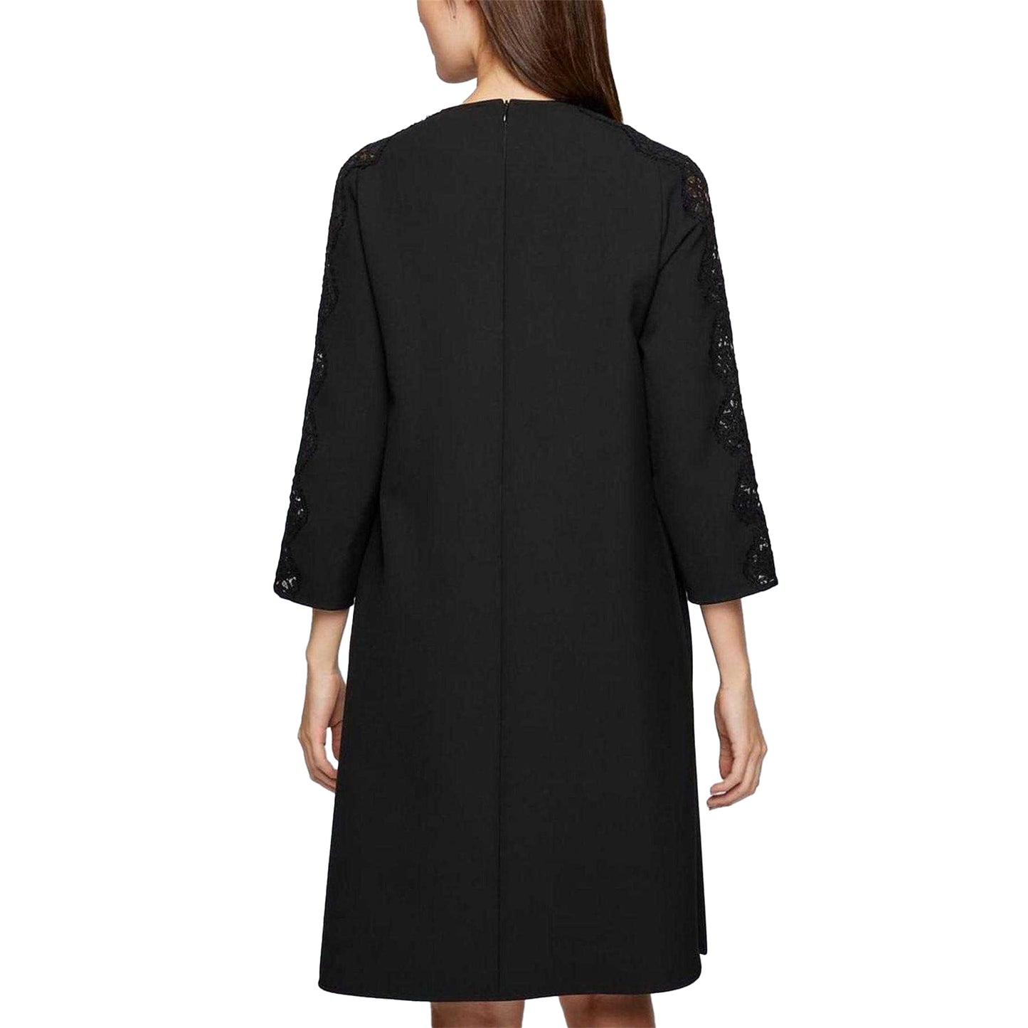 Black - Side - Boss Womens-Ladies Dila 3-4 Sleeve Shift Dress