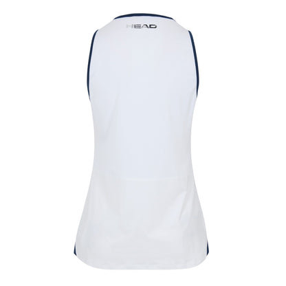 White-Navy-Green - Back - Head Womens-Ladies Colour Block Tank Top
