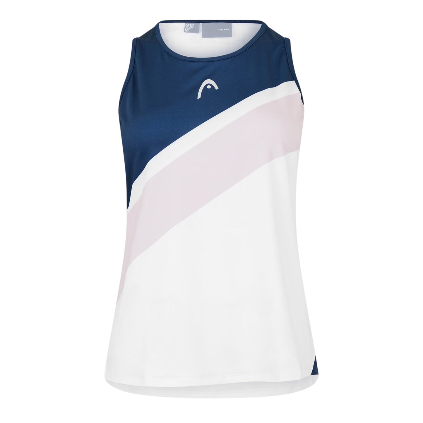 White-Navy-Pink - Front - Head Womens-Ladies Colour Block Tank Top