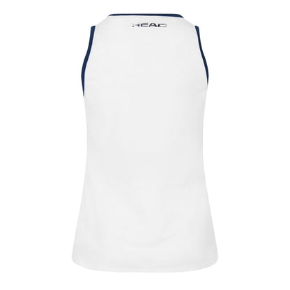 White-Navy-Pink - Back - Head Womens-Ladies Colour Block Tank Top
