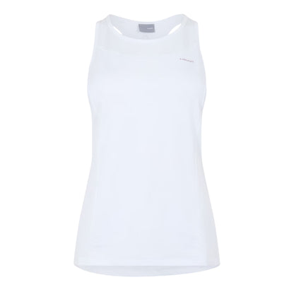 White - Front - Head Womens-Ladies Colour Block Tank Top