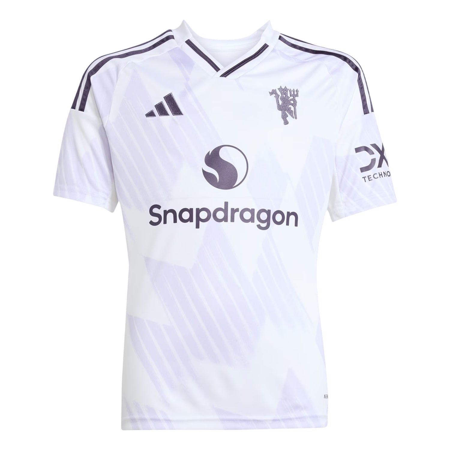 White - Side - Adidas Childrens-Kids 2025-2026 Manchester United FC Away Kit Set