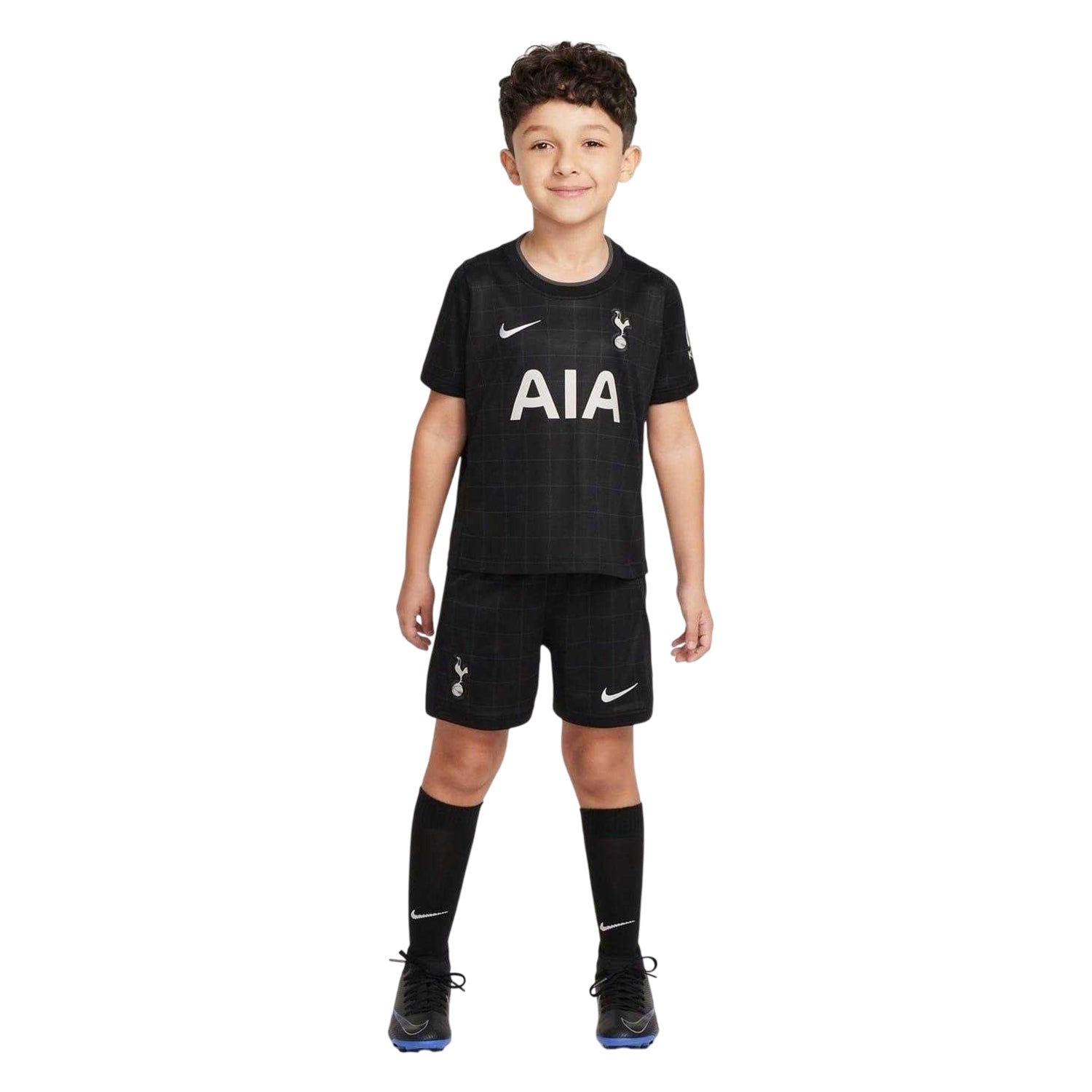 Black - Back - Nike Childrens-Kids 2025-2026 Tottenham Hotspur FC Away Kit Set