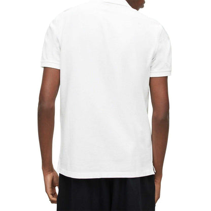 Optic White - Back - AllSaints Mens Pique Short-Sleeved Polo Shirt