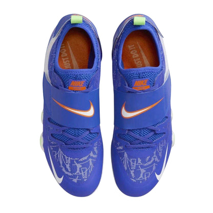 Blue - Side - Nike Mens Pole Vault Elite Track & Field Jumping Athletic Shoe Spikes