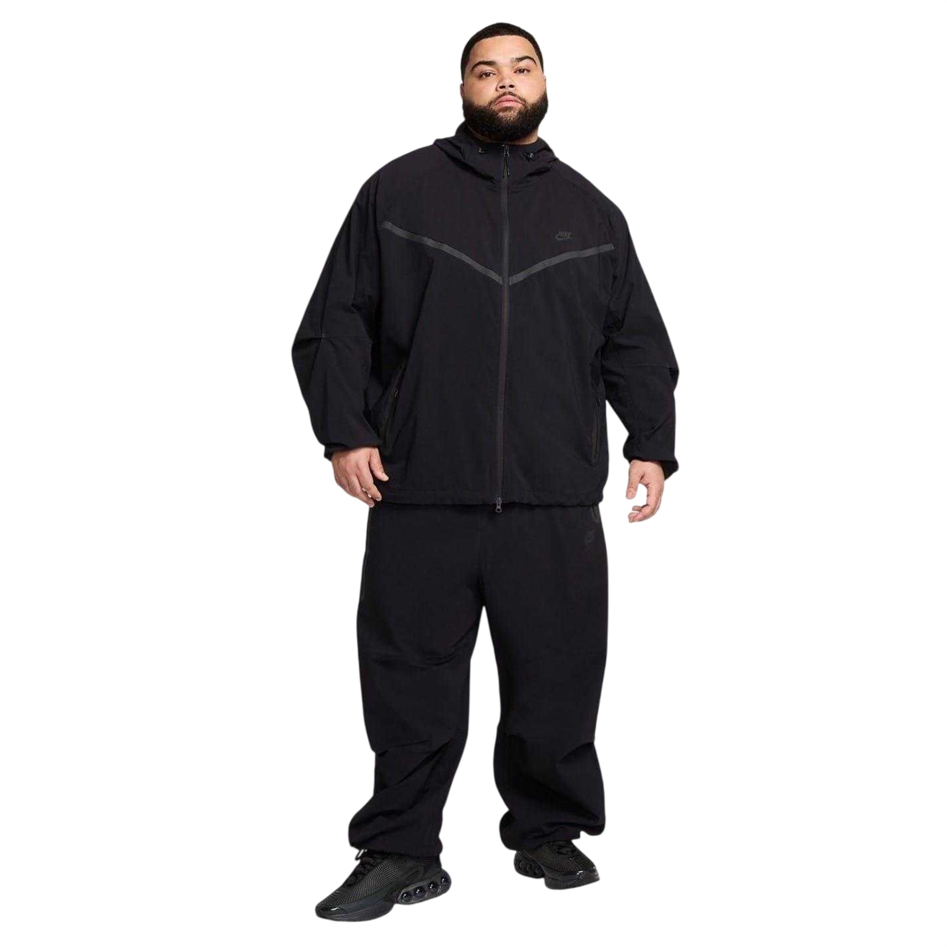 Black - Side - Nike Mens Tech Wide Leg Tracksuit Bottoms
