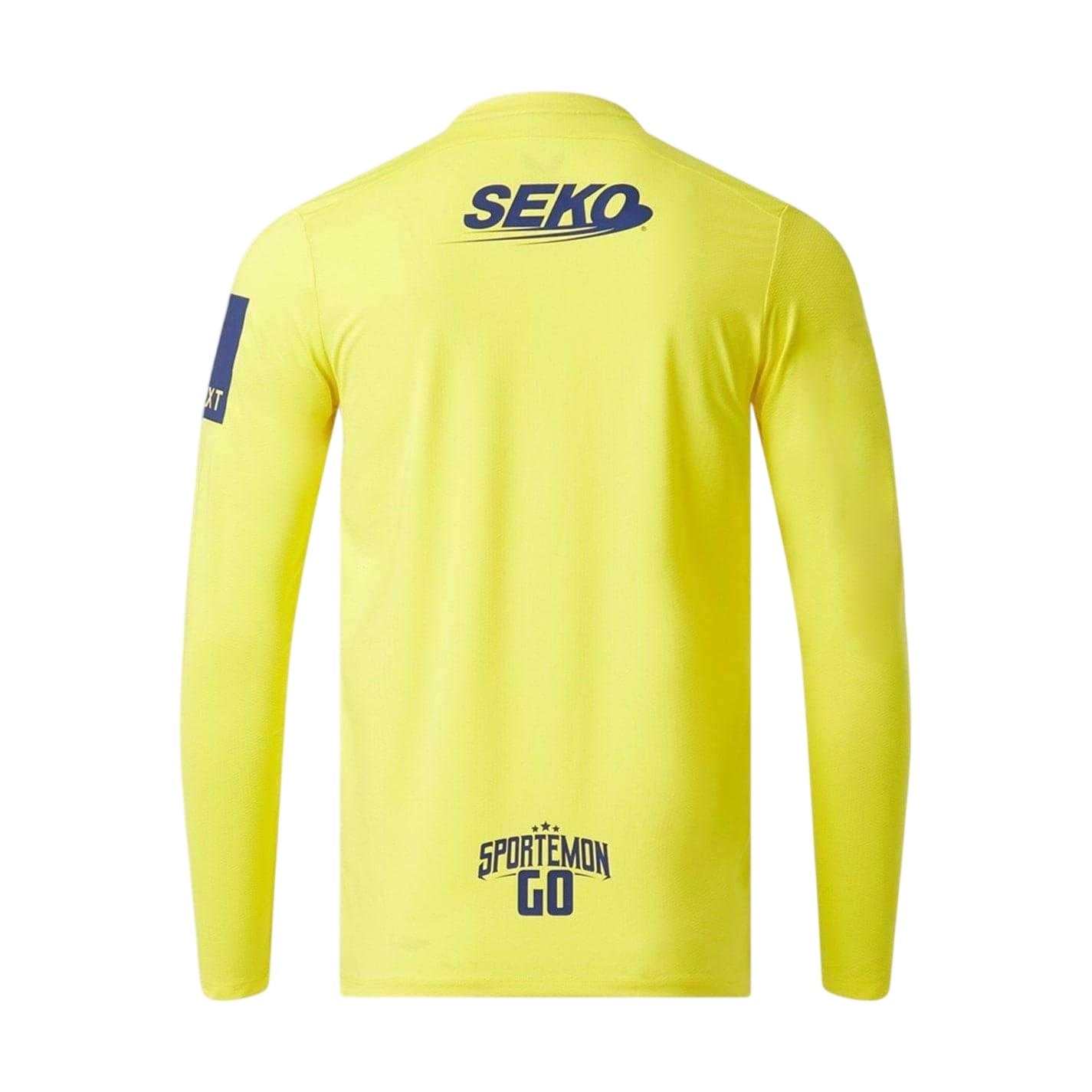 Yellow - Back - Castore Mens Rangers FC V Neck Long-Sleeved T-Shirt