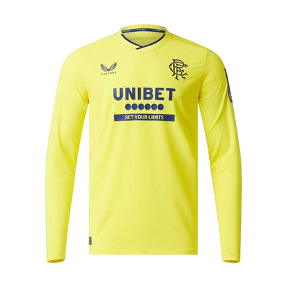 Yellow - Front - Castore Mens Rangers FC V Neck Long-Sleeved T-Shirt